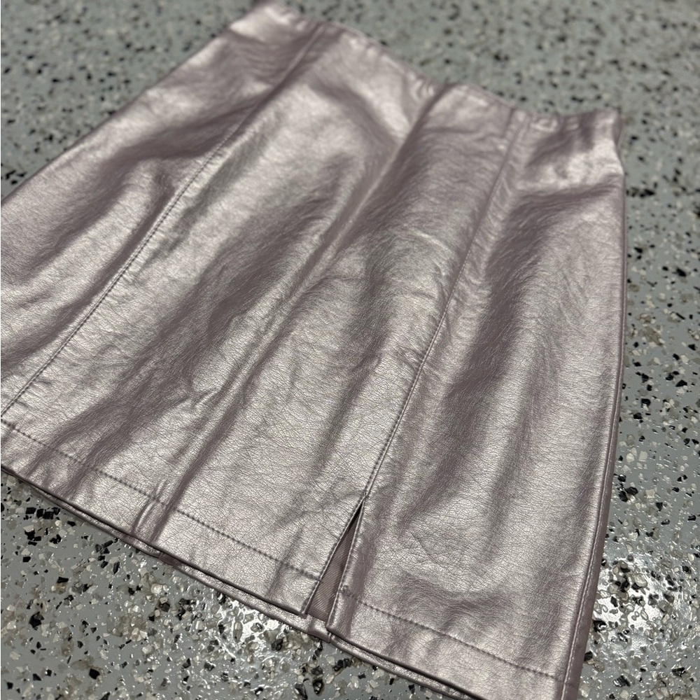Forever 21 Shimmering Silver Mini Skirt